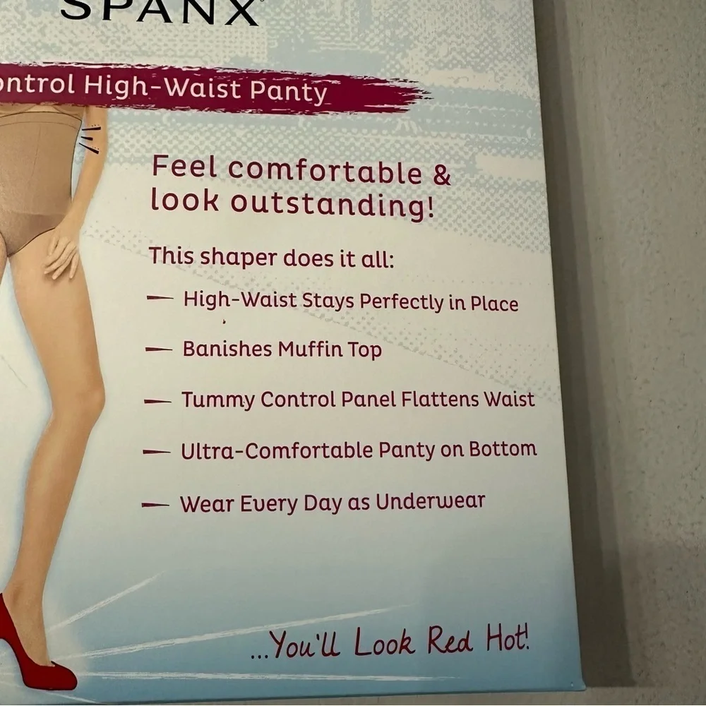 Assets Red Hot Label by SPANX Super Control HighWaist Black Brief Panty Sz 6 NWT
